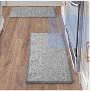 Chef Gear Marni Fatigue-Resistant Kitchen Mat 2 Piece Set - Gray